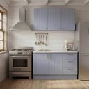 Ver imagem 1 de Cozinha Planejada 2 Peças com Tampo Marselha CabeCasa MadeiraOriginals Azul/Sereno
