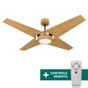 Ver imagem 4 de Ventilador de Teto Com Controle Remoto Natuvent Callis Led 4 Pás Madeira Freijó 3000k Branco Quente