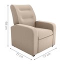 Ver imagem 4 de Poltrona Decorativa Reclinável Cecilia Veludo Light Bege