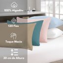 Ver imagem 3 de Lençol Avulso - Queen Size - Crystal - C/ Elástico - Cinza - 100% Algodão - Teka