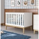Ver imagem 2 de Berço Americano Classic New Branco Fosco com Natural - Moveisaqui