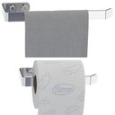 Ver imagem 2 de Kit Porta Papel Higiênico e Toalha de Rosto Cromado Fs.plus