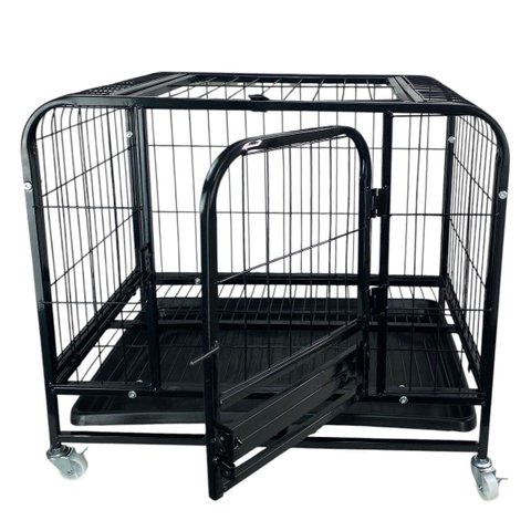 Gaiola Pet Gato Cao Cachorro Canil Pet Shop Bandeja Removivel Rodinhas Transporte Resistente Seguro 