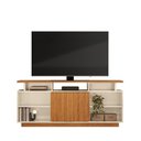 Ver imagem 1 de Rack Bancada para TV Salvador 65" 160cm MDF MDP com Porta Deslizante Off White-Canela Möbler