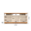 Ver imagem 5 de Rack Bancada para TV Salvador 65" 160cm MDF MDP com Porta Deslizante Off White-Canela Möbler