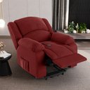 Ver imagem 3 de Poltrona do Papai Reclinável Sala de Cinema Madrid Elevação Lift Elétrico Veludo Vermelho G23 Gran B