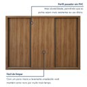 Ver imagem 4 de Guarda Roupa Casal Premium Liv 3 Portas de Correr e 6 Gavetas 242cm Yescasa Marrom/Carvalho