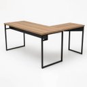 Ver imagem 7 de Mesa Escrivaninha em L Grossa 150x130 C/ Gaveta e Chave Nogal