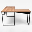 Ver imagem 2 de Mesa Escrivaninha em L Grossa 150x130 C/ Gaveta e Chave Nogal