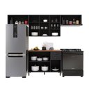 Ver imagem 3 de Cozinha Completa Bariloche 10 Portas 2 Gavetas com Tampo 100% MDF Chumbo - Indekes