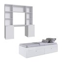 Ver imagem 6 de Quarto Juvenil com Cama Solteiro, Escrivaninha e Estante Multifuncional Smart Multimóveis MCR45369