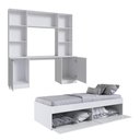 Ver imagem 5 de Quarto Juvenil com Cama Solteiro, Escrivaninha e Estante Multifuncional Smart Multimóveis MCR45369