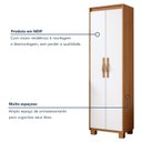 Ver mais imagens de Sapateira Multiuso 2 Portas 5 Prateleiras com Pés 184cm Bliss Bege Amêndoa Clean/Branco
