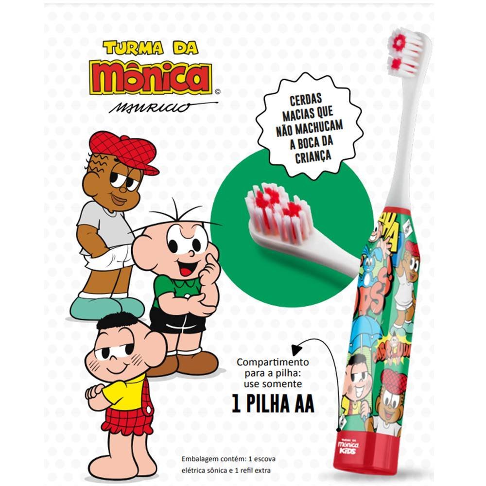 Escova Dental Infantil Eletrica Cebolinha Health Pro - HC271 - 2