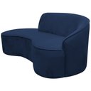 Ver imagem 6 de Sofá Curvo 2 Lugares 150cm Eron Braço Esquerdo Veludo Azul Marinho - Nexta Casa