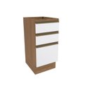 Ver imagem 1 de Balcão 3 Gavetas Kappesberg Celeste 100% Mdf Nogueira-branco 40cm