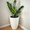 Ver imagem 2 de Vaso de Fibra de Vidro Roma P 50cm Decorativo Off White