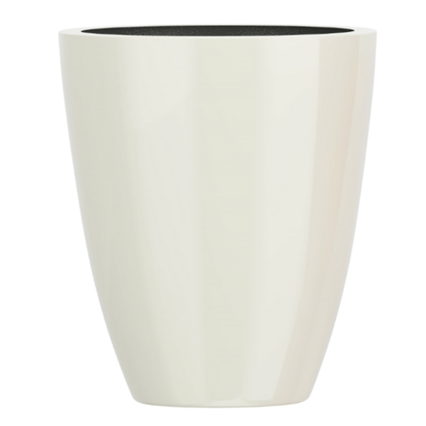 Vaso de Fibra de Vidro Roma P 50cm Decorativo Off White