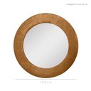 Ver imagem 3 de Espelho Decorativo Madrid Corino 100cm Redondo Caramelo