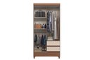 Ver imagem 3 de Guarda Roupas Solteiro Fit 4.2 Santos Andira -4 Portas 2 Gavetas 191x 92 Cm:jequitiba/offwhite