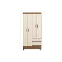 Ver imagem 2 de Guarda Roupas Solteiro Fit 4.2 Santos Andira -4 Portas 2 Gavetas 191x 92 Cm:jequitiba/offwhite
