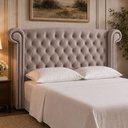Ver imagem 1 de Cabeceira para Cama Box Casal 182cm Kendi Veludo Nobre Avelã - Sallar Home