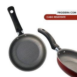 Panela Frigideira para Cozinha Vermelha 14cm - 3