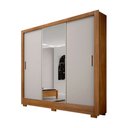 Ver imagem 1 de Guarda Roupa Topazio 3 Pts 3 Gavetas com 2 Kit Espelho 6 Pés Clic Móveis