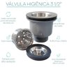 Valvula Pia Cozinha 3 1/2 Inox C Cesto Removível Ralo Pia - 6