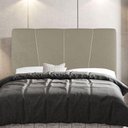 Ver mais imagens de Cabeceira Cama Box Casal Queen Size Amber 160cm Estofada Linho Bege - Abmaza