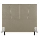 Ver imagem 1 de Cabeceira Cama Box Casal Queen Size Amber 160cm Estofada Linho Bege - Abmaza