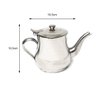 Chaleira Pequena Ferro Polido Tampa Articulável Bule Cozinha Água Leite Café Chá Decoração 350ml - 2