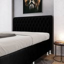 Ver imagem 1 de Cabeceira Bellatrix 160 Queen N-024 Veludo Preto Aradecor