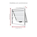 Ver imagem 2 de Janela Maxim-Ar com Grade 80CMX60CM em Alumínio Branco com Vidro – Vitrolar