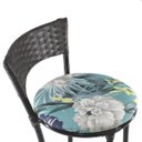 Ver imagem 2 de Kit 8 Banquetas Alta Forts Fibra Uv Bar, Cozinha, Edícula, Sacada, Varanda, Terraço - Tabaco /floral