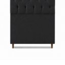 Ver imagem 6 de Cabeceira para Cama Solteiro Estofada Capitonê Luna Vilajo em Suede Preto – 0,88 m