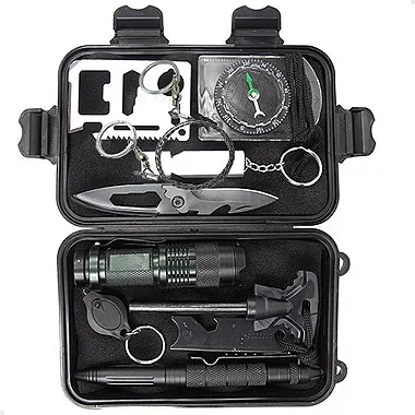 Kit de Sobrevivência Completo Lorben Emergência Defesa Pessoal Viagem Camping Acampamento