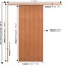 Porta de Correr P/ Verniz Kit 210x70 Completa - 2