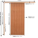 Ver imagem 2 de Kit Porta de Correr Lisa P/ Verniz Vanin 210x70cm Completa