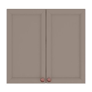 Armário Aéreo Unna 2 Portas 80cm Gris - Poliman Móveis