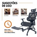 Ver imagem 4 de Kit 6 Cadeiras de Escritório Presidente Executiva Oficial Titan Preto