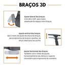 Ver imagem 2 de Kit 6 Cadeiras de Escritório Presidente Executiva Oficial Titan Preto