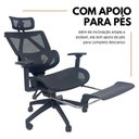Ver imagem 6 de Kit 6 Cadeiras de Escritório Presidente Executiva Oficial Titan Preto