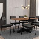 Ver imagem 1 de Kit 2 Cadeiras Neo Sala de Jantar Estofado Linho 90cm Gra