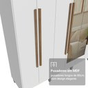 Ver imagem 7 de Guarda-Roupa Casal com Pés 8 Portas Batentes com Espelho Saturno Madesa