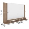 Painel Para TV 60 Polegadas P700 Manchester Branco Fell - 3
