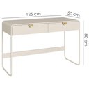 Ver imagem 3 de Escrivaninha Organico 2 Gavetas 125 cm 28067 Off White Artesano