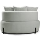 Ver imagem 6 de Poltrona Orgânica Chaise 2 Lugares 140cm Pés Industrial Zain K01 Veludo Bege - Lyam Decor