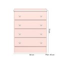 Ver imagem 3 de Berço Simples com Colchão Probel e Cômoda 777 para Quarto de Bebê Infantil Doce Sonho Rosa Qmovi