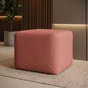 Ver imagem 1 de Puff Retangular Decorativo para Sala Orgânico Confortável e Reforçado Bouclé